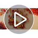 26 Inch Fall Wreath with Lights & Timer for Front Door - Autumn Pumpkin, Eucalyptus, Pinecones