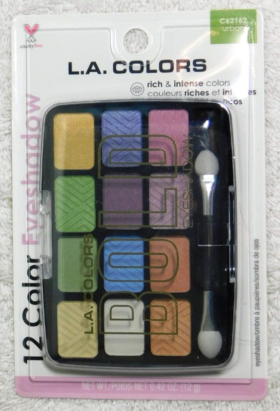 12-Color Eyeshadow Palette Urban Satin Finish - Bold Collection