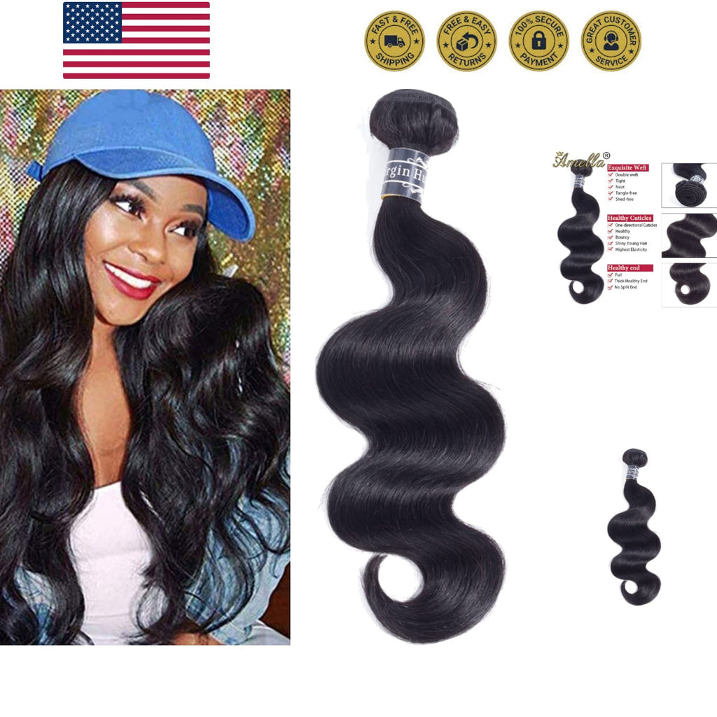 Brazilian Body Wave Human Hair Bundle 20 Inch Virgin Hair Extensions