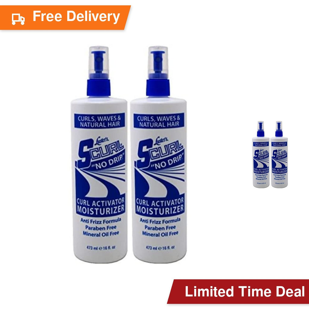 Luster's S-Curl Activator Moisturizer No-Drip Styling Gel 16 oz 2 Pack