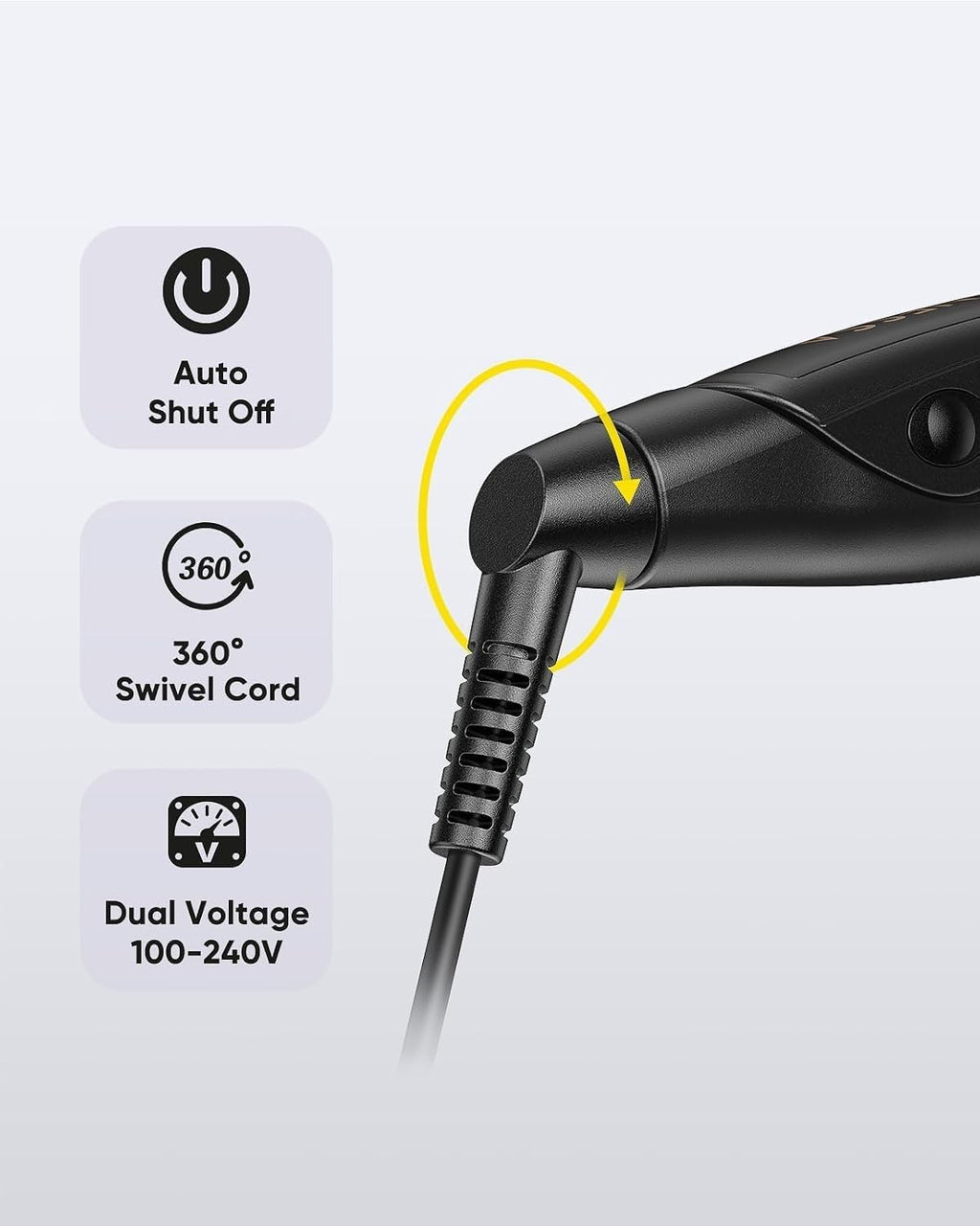 1 Inch Titanium Flat Iron Hair Straightener - Fast Heat & Dual Styling