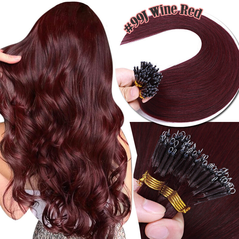 150g Thick Nano Ring Human Hair Extensions with Micro Beads for Ombre Styles