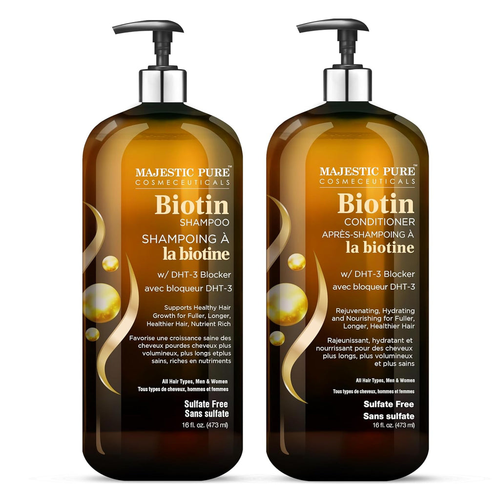 Biotin Shampoo & Conditioner Set for Healthy Hair - Sulfate Free, Nourishing, Hydrating