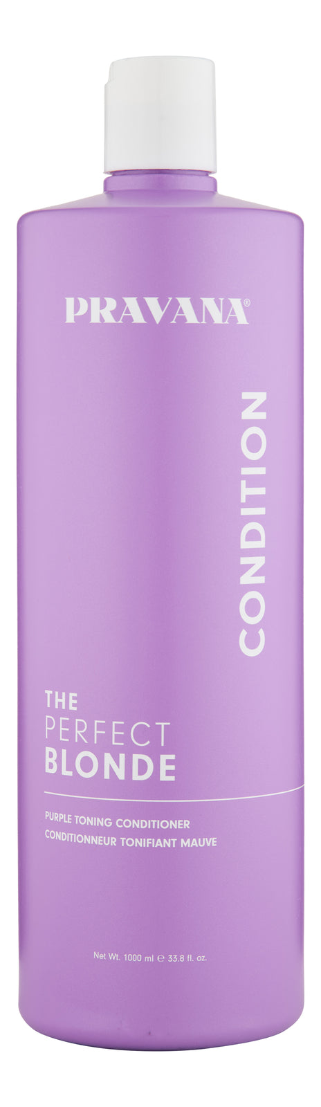 Pravana Blonde Toning Conditioner 33.8 oz - Neutralizes Yellow Tones, Adds Shine & Moisture