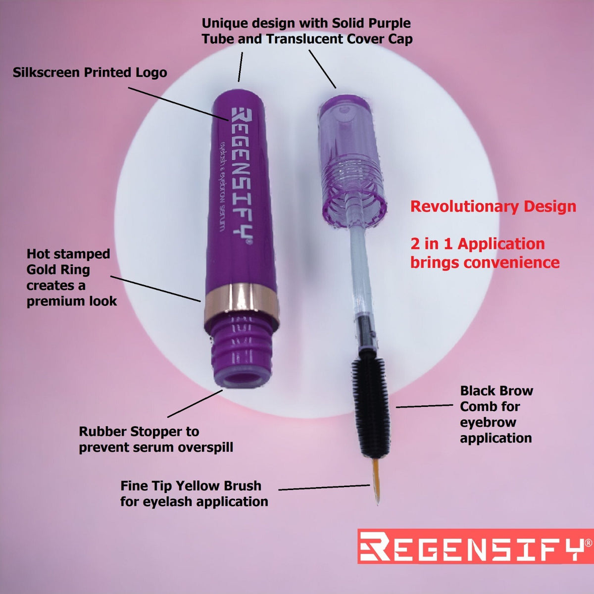 Eyelash & Eyebrow Growth Serum with Capixyl 5% - Thicker, Longer Lashes & Brows