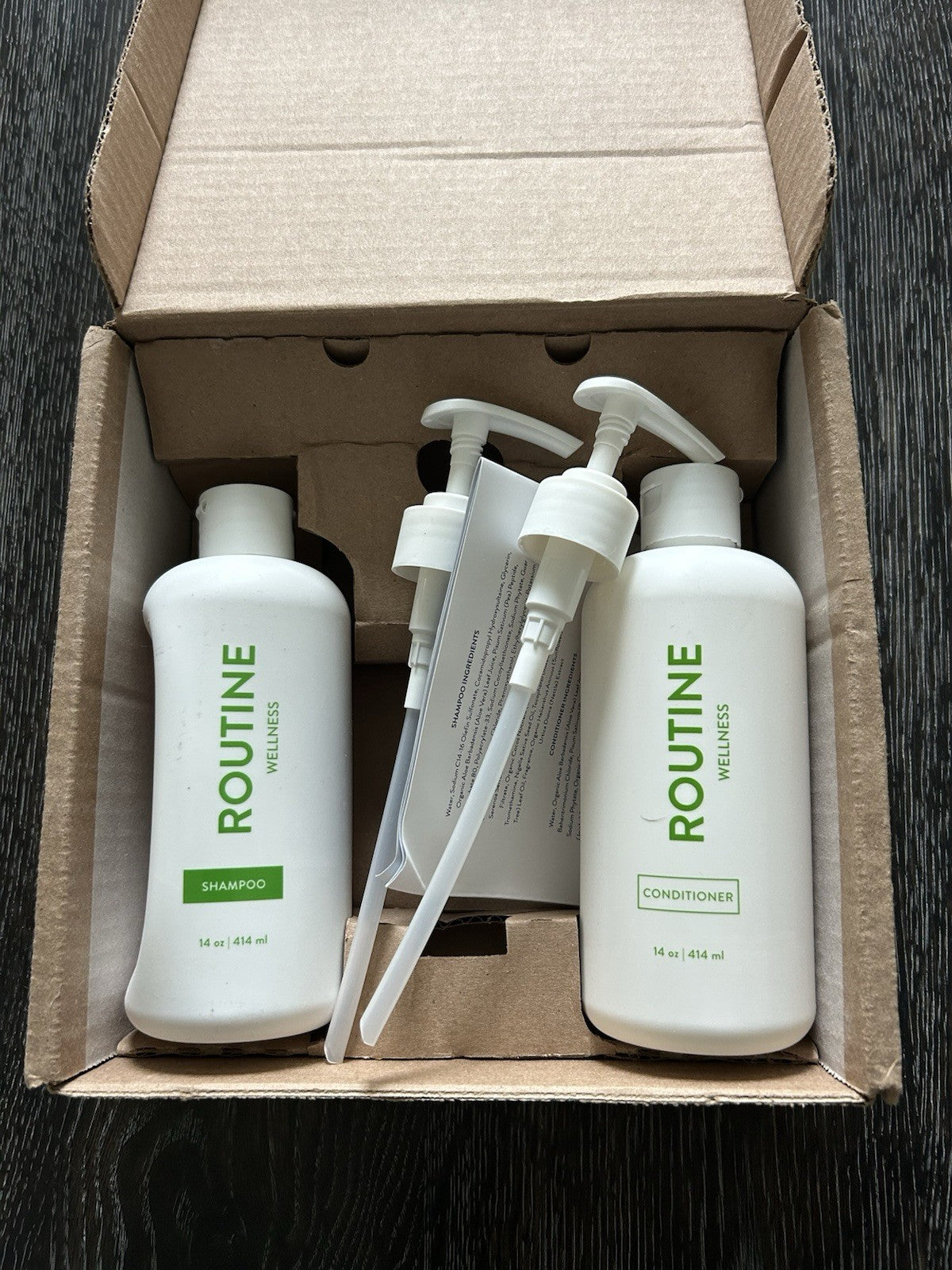 Cucumber Shampoo & Conditioner Set with Pumps - 14 oz - Routine Wellness
