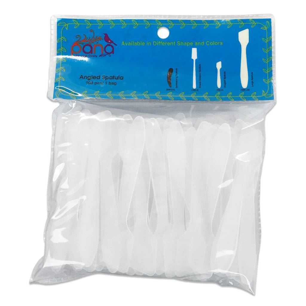100Pcs Cosmetic Makeup Plastic Spatula Set - Hygienic & Reusable