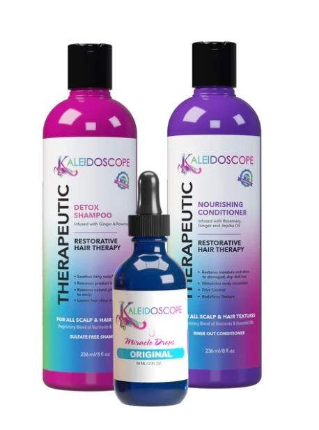 Therapeutic Shampoo & Conditioner Set with Leave-In & Drops for Scalp Care