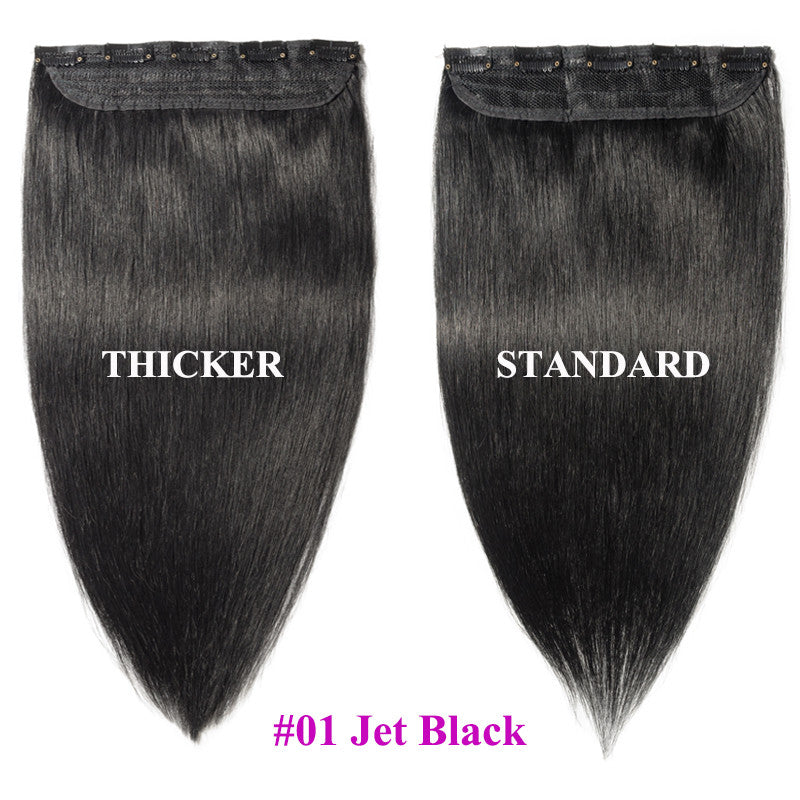 Real Human Hair Clip-In Extensions 8-24 Inch Body Wave Thick Full Head