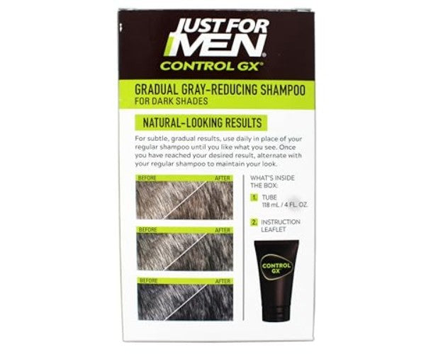 Grey Reducing Shampoo for Men - Gradual Natural Hair Color & Revitalizer 4 Fl Oz