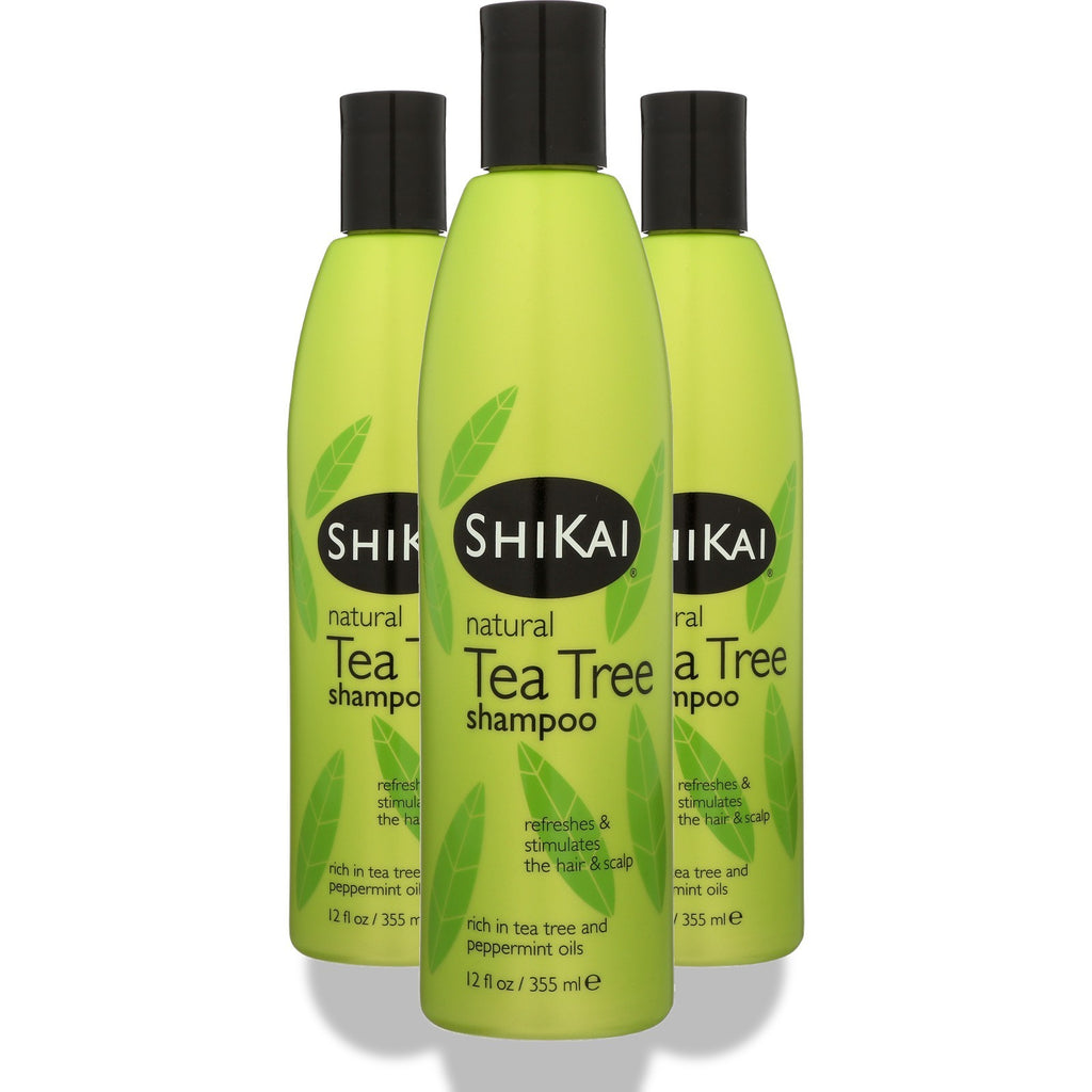 Natural Tea Tree Shampoo 12 Fl Oz | 3 Pack, Gentle & Refreshing Hair Care