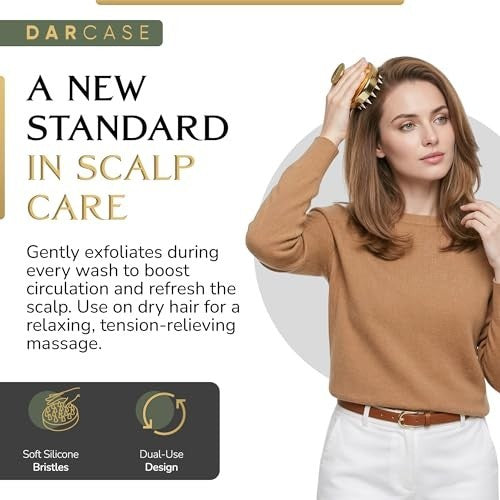 Silicone Scalp Massager & Shampoo Brush for Deep Hair Cleansing