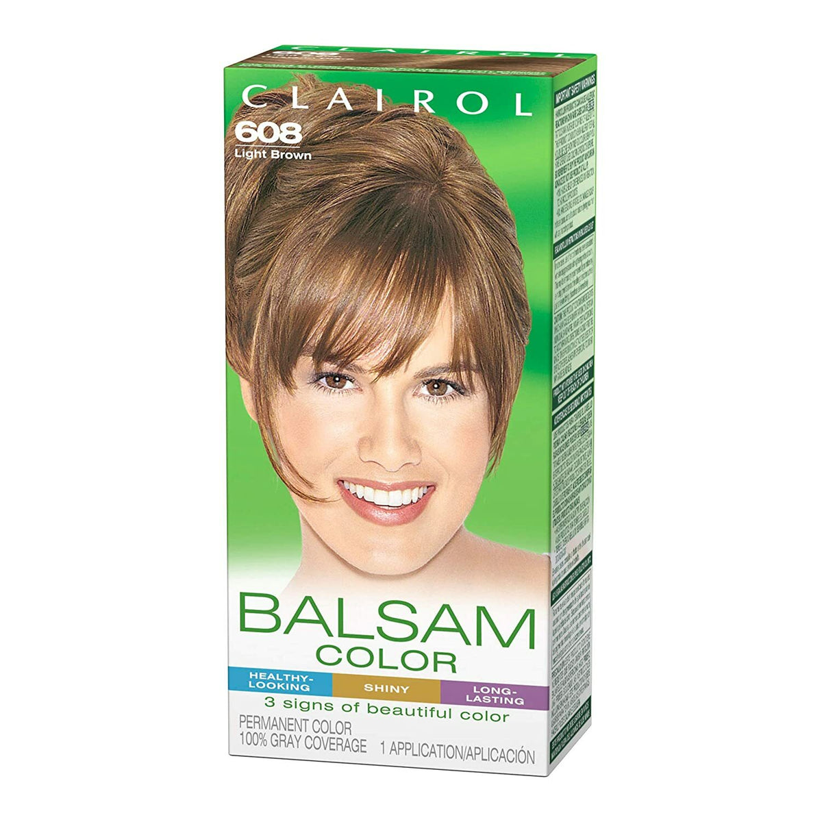Permanent Hair Color Light Brown 608 – Pack of 2, Long-Lasting & Shiny