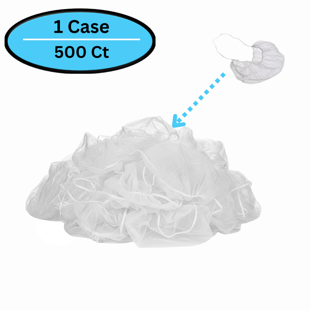 Disposable 18-Inch White Beard Covers - Polypropylene Single Loop, Pack Options