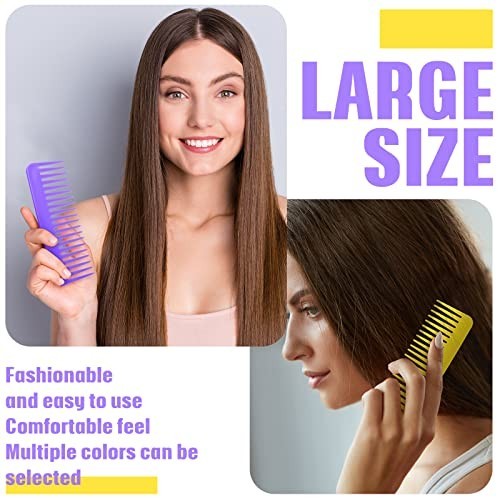 Vibrant 100 Pcs Wide Tooth Comb Set for Detangling & Styling - Large Hair Brushes