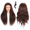 Mannequin Head with Hair 80% Real Human Hair 26-28 Inch for Cosmetology & Styling