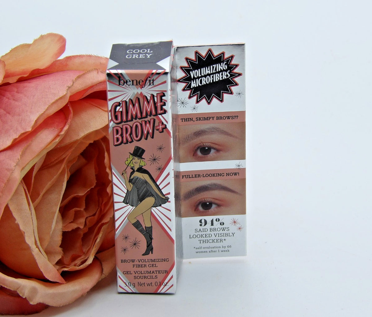Benefit Gimme Brow+ Brow Volumizing Fiber Gel Cool Grey 0.1 oz Full Size