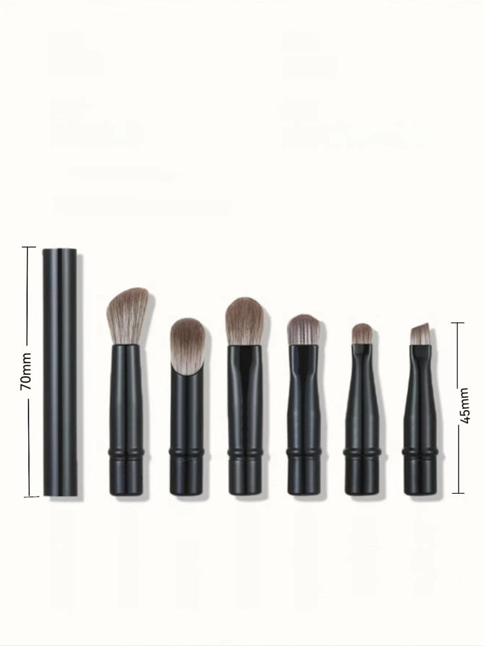 6PCS Makeup Brush Head Set Portable Nose Shadow & Eye Detailing Tools