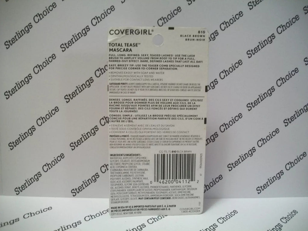 Covergirl Total Tease Mascara #810 Black Brown - Volumizing Lash Enhancer