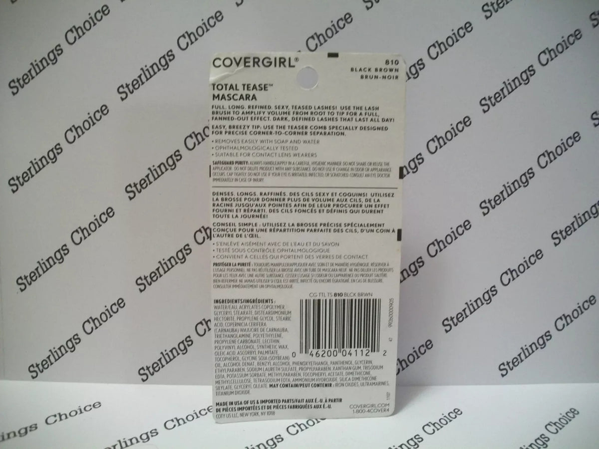 Covergirl Total Tease Mascara #810 Black Brown - Volumizing Lash Enhancer