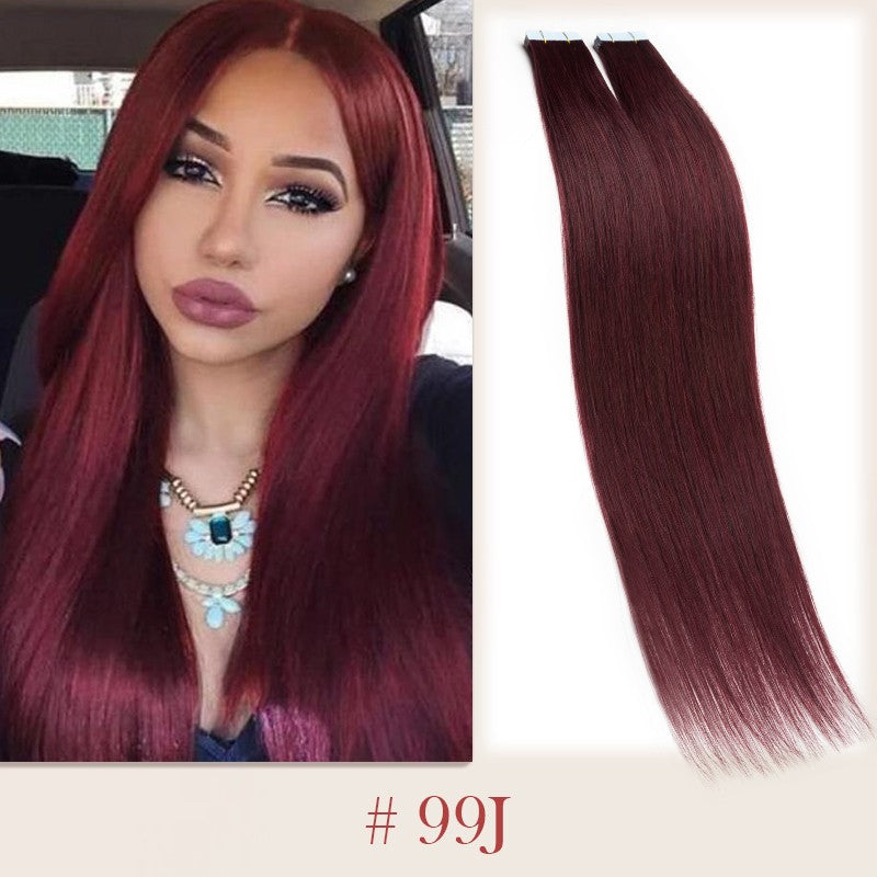 100g Invisible Tape-In Hair Extensions Remy Human Hair Full Head Thick