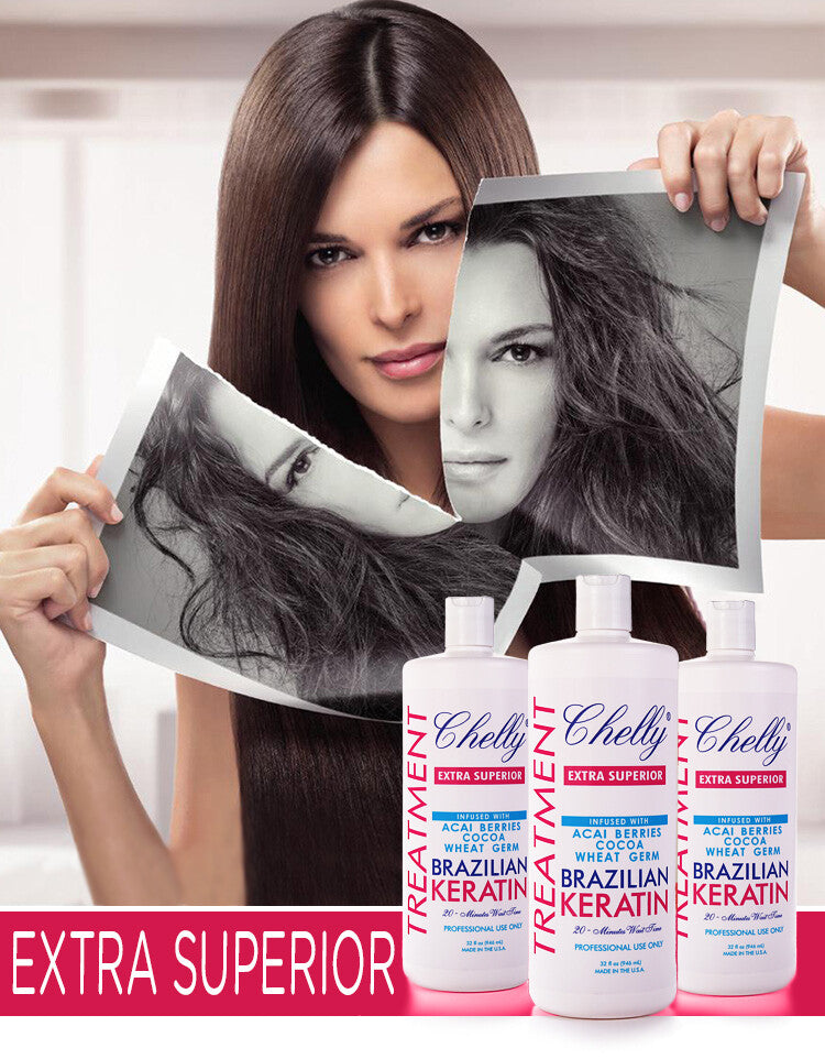 Keratin & Smoothing Hair Treatment & Clarifying Shampoo Combo for Frizz Control
