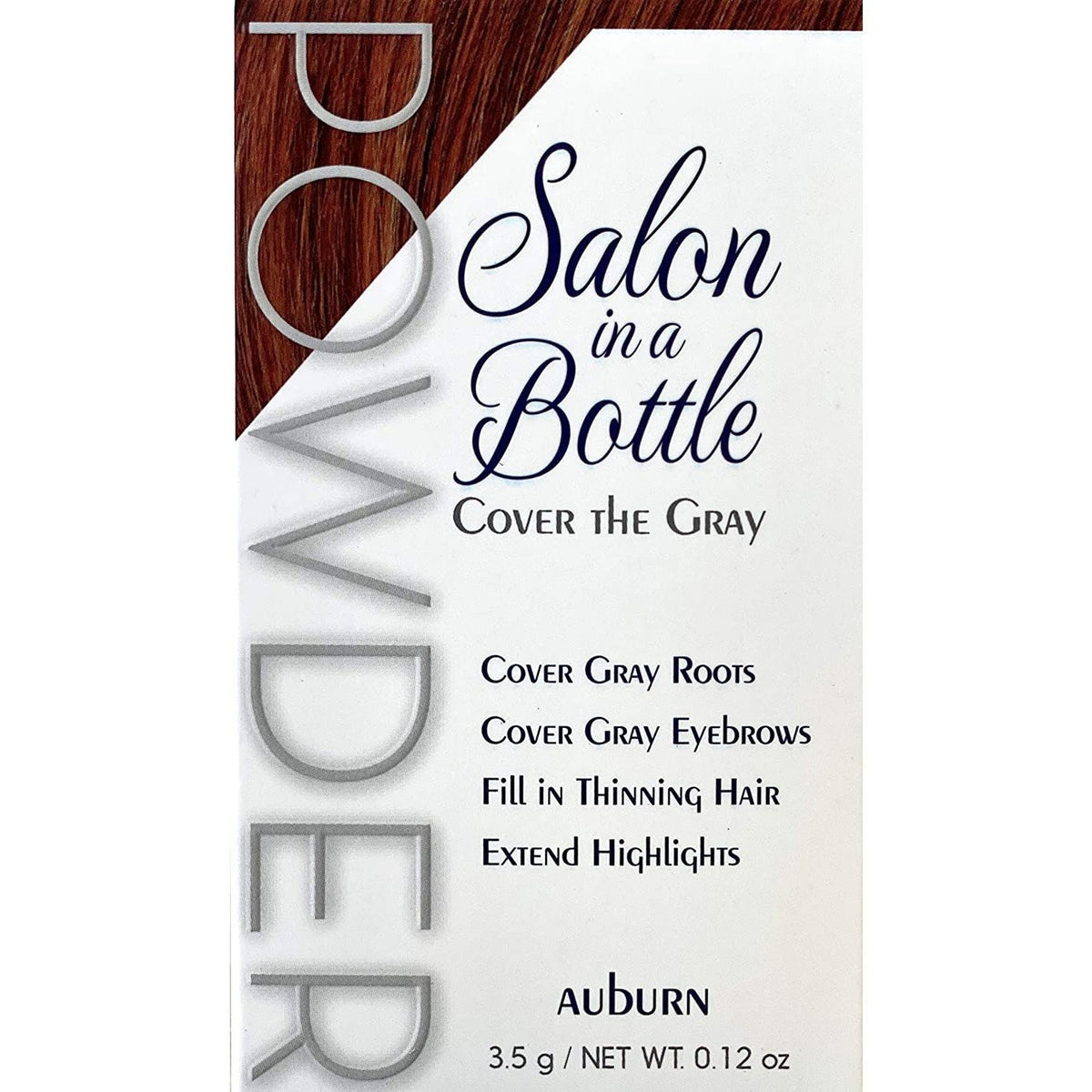 Root Touch Up Powder Auburn for Gray Concealment Hair Color Spray