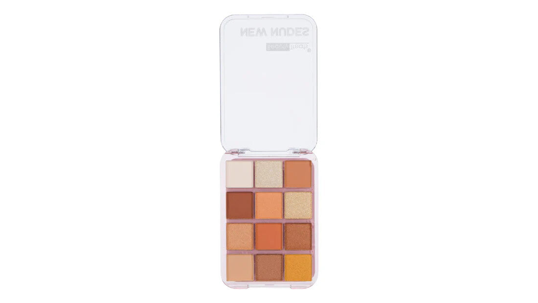 12-Color Eyeshadow Palette with Matte and Shimmery Shades - New Nudes