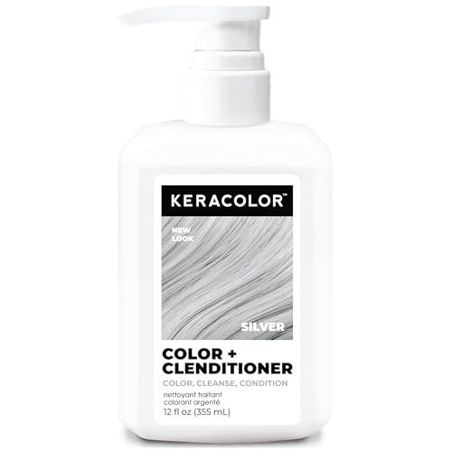 Semi-Permanent Silver Hair Color Conditioner with Keratin - 12 oz