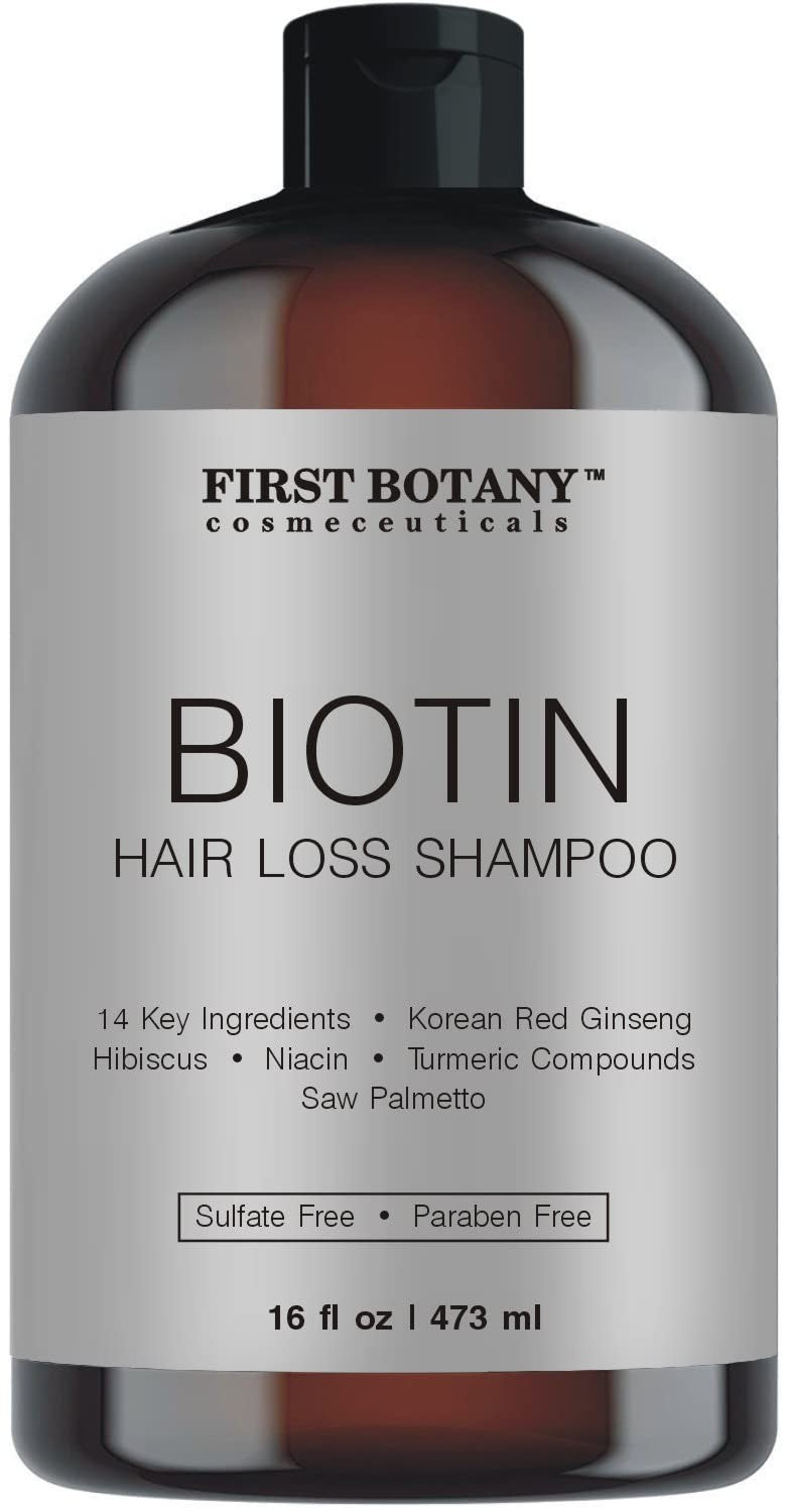 Natural DHT Blocker Shampoo for Hair Loss - Herbal Hair Growth Treatment, 16 oz