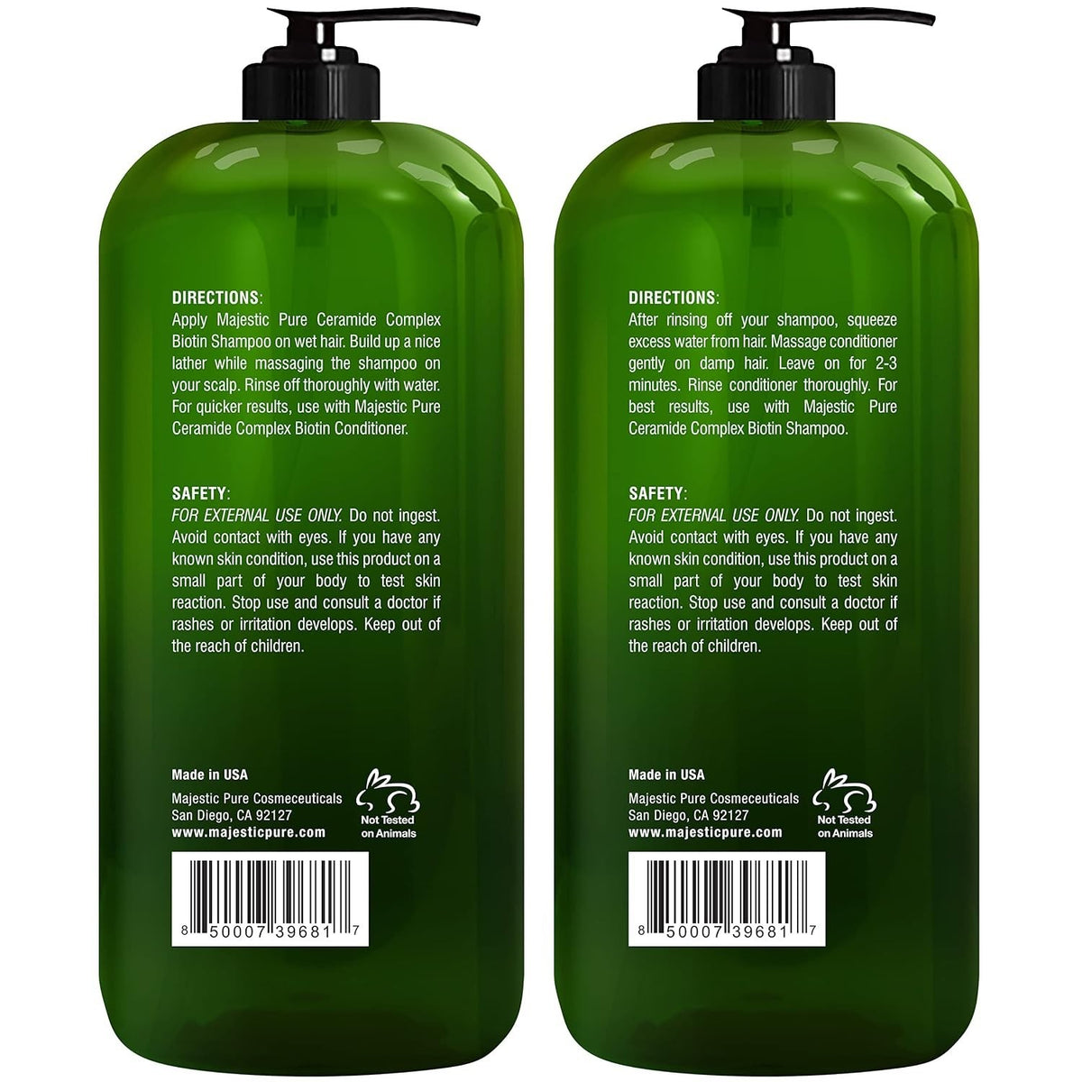 Sulfate-Free Biotin Hair Growth Set with Essential Oils - Color Safe & Gentle