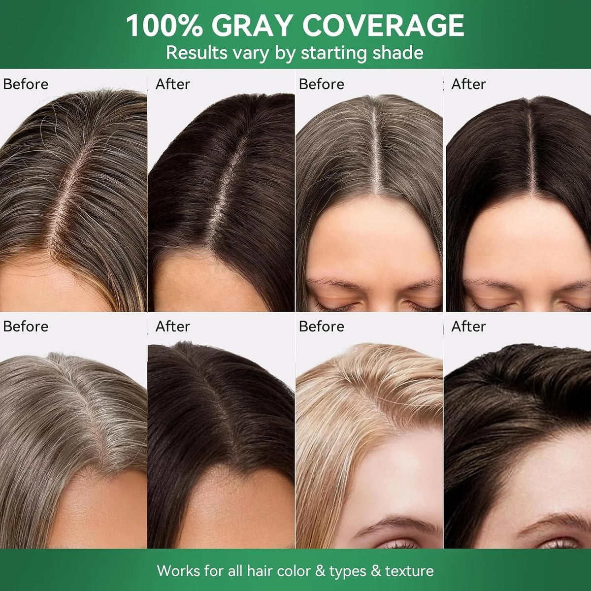Dark Brown Hair Dye Shampoo - 3-in-1 Natural Color & Conditioner