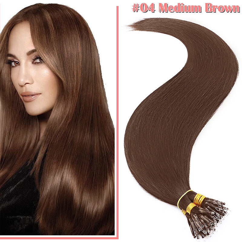 Nano Ring Hair Extensions - 100% Remy Human Hair Multiple Variants