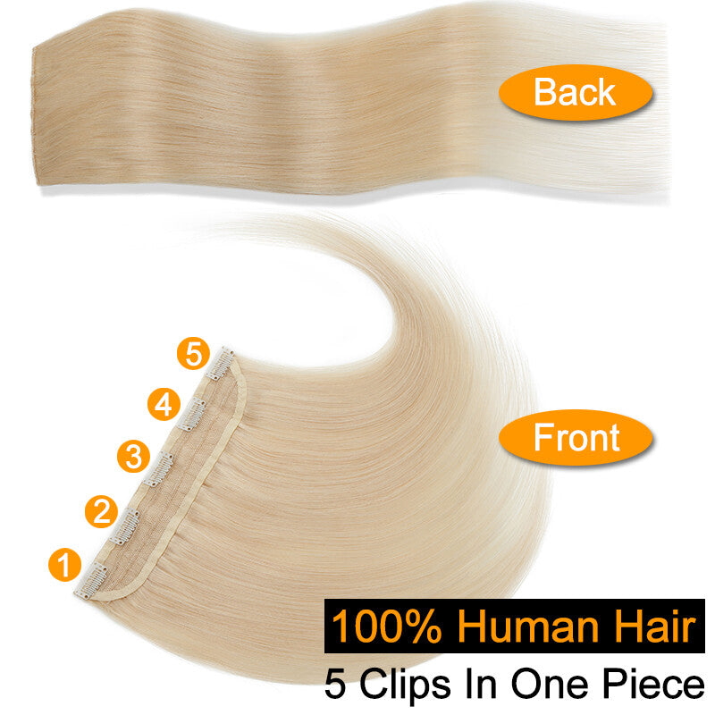 Clip-In Hair Extensions - Remy Human Hair Full Head Balayage Set