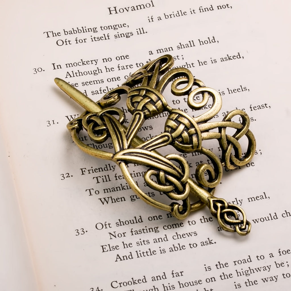 Gold Viking Norse Knot Hair Pin Celtic Style Hair Accessory