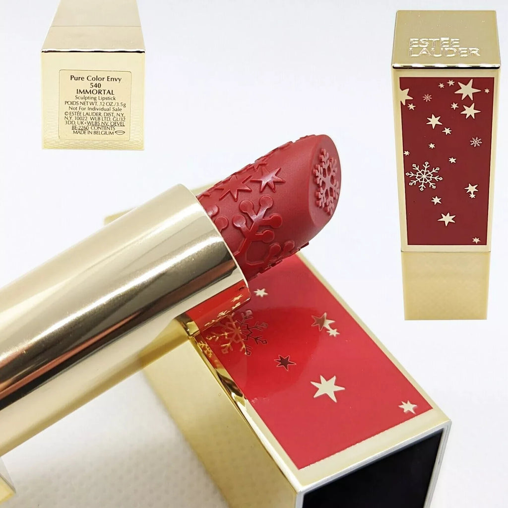 Estee Lauder Limited Edition Lipstick 540 Immortal Full Size Holiday Design