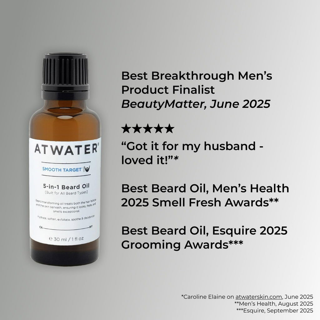 Men's 5-in-1 Beard Oil for Softening & Hydrating - 1 oz