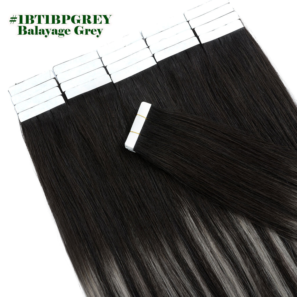 Tape in Hair Extensions 100% Remy Human Hair Balayage Ombre Long & Thick