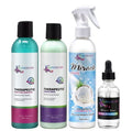 Therapeutic Hair Care Set with Shampoo Conditioner Leave-In Detangler & Oil