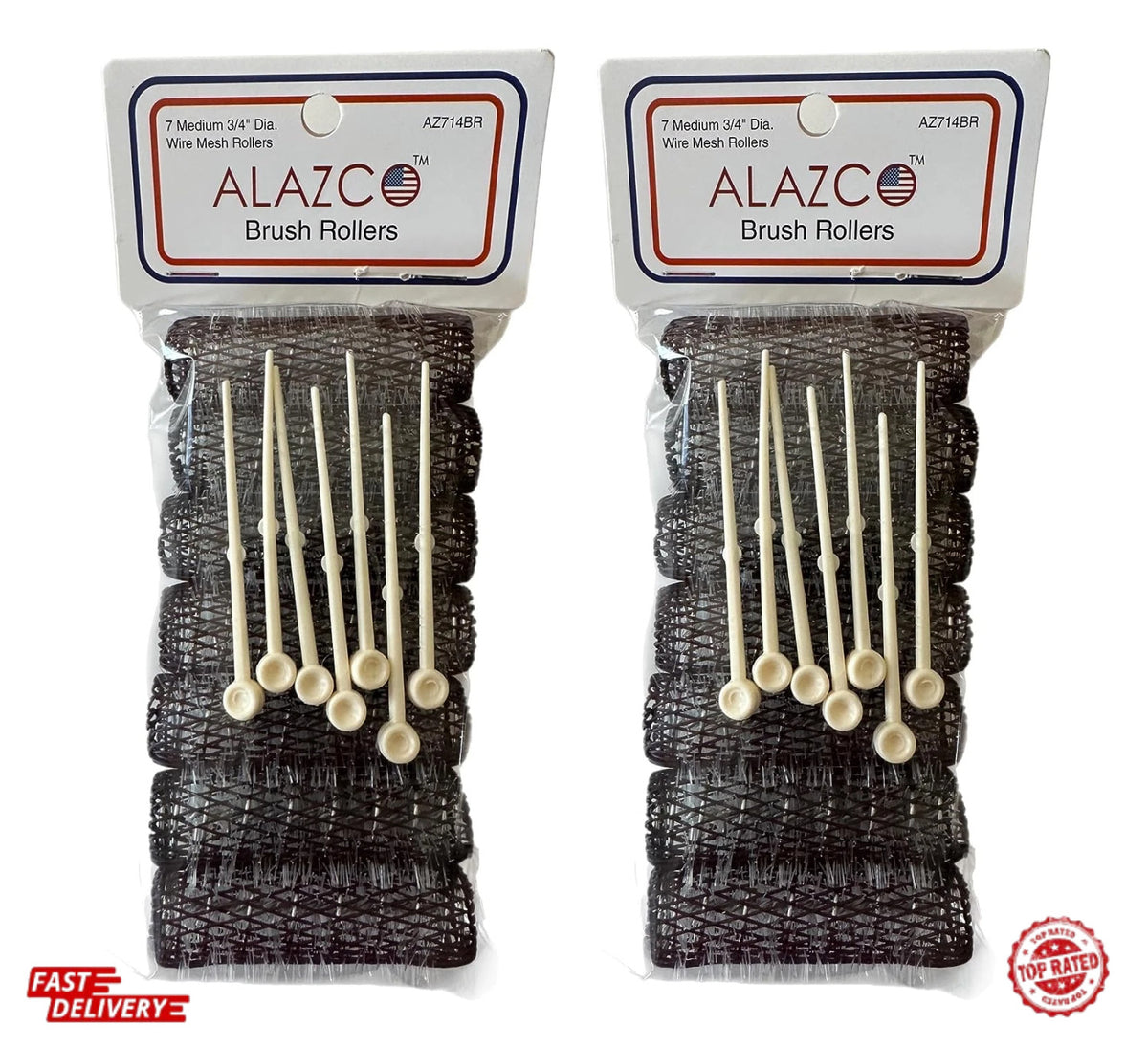 14-Piece Vintage-Style Medium Hair Curlers Set with Pins for All Hair Types