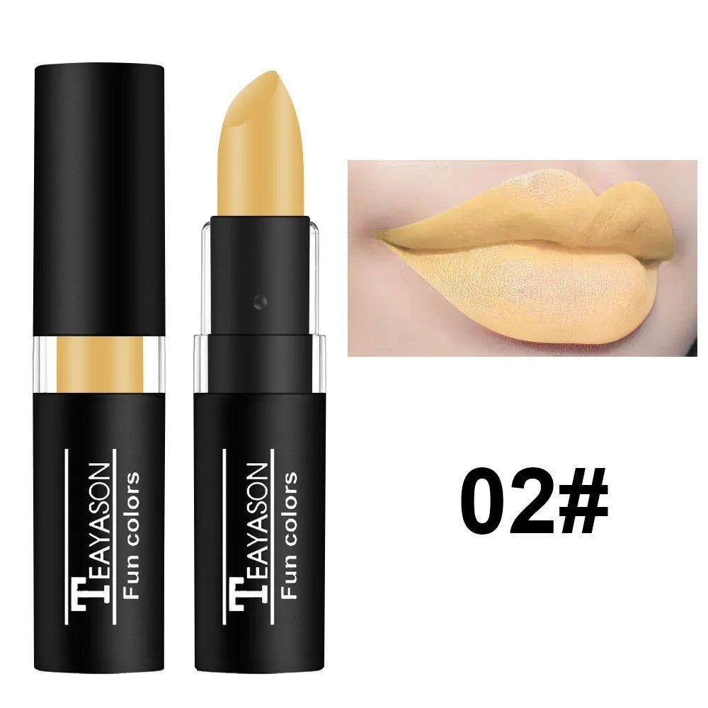 12-Color Matte Waterproof Long Lasting Lipstick Set - Black Blue Purple Green