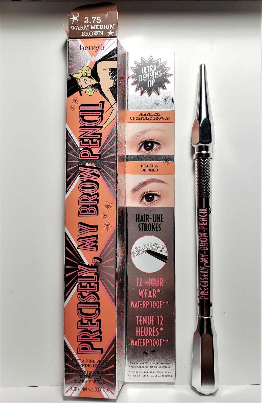 Precisely My Brow Pencil Waterproof Eyebrow, Warm Medium Brown 3.75