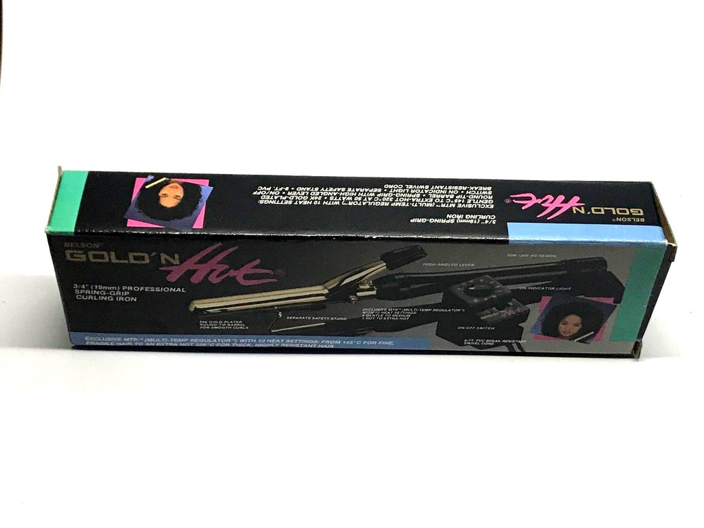 Professional 3/4 Inch Gold-Plated Curling Iron with Multi-Temperature Settings