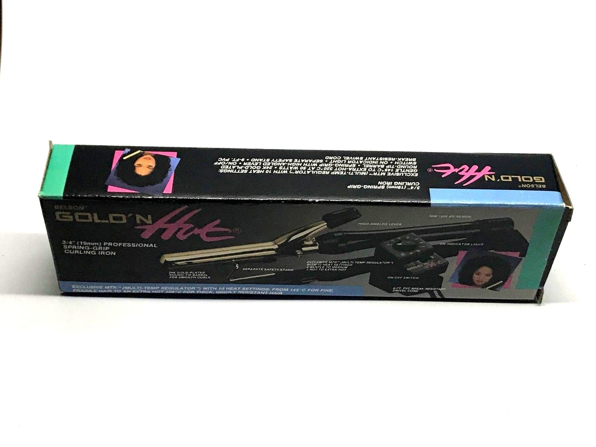 Professional 3/4 Inch Gold-Plated Curling Iron with Multi-Temperature Settings