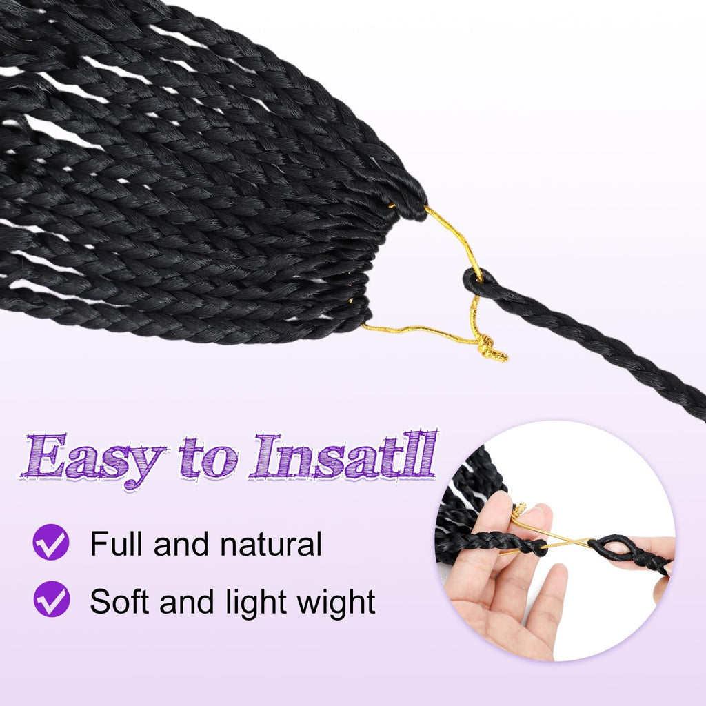 Goddess Box Braids Crochet Hair 18 Inch Boho Style for Black Women