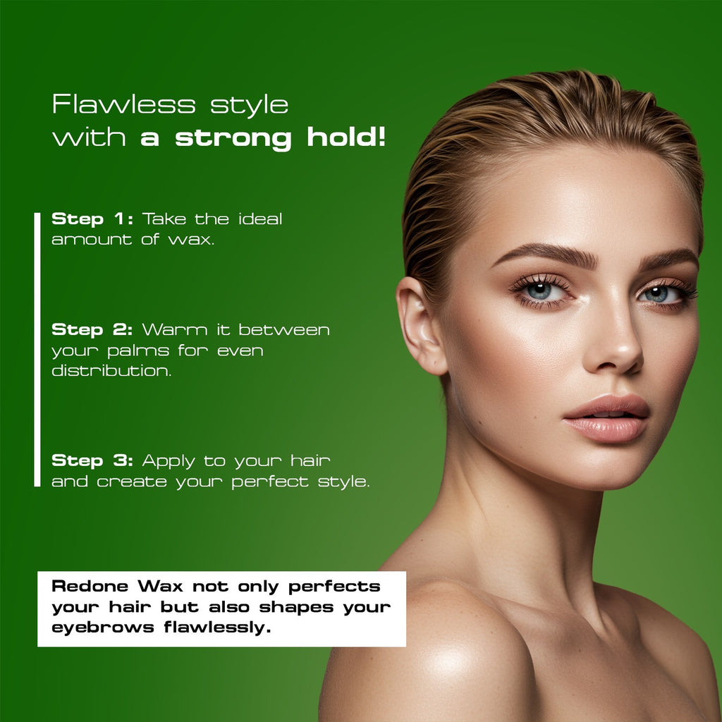 RedOne Green Matte Hair Wax 150ml - Natural Hold & Matte Finish for All Hair Types