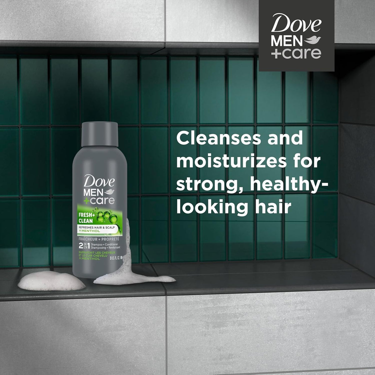 Men's Caffeine Infused 2-in-1 Strengthening Shampoo & Conditioner - 3 Fl Oz