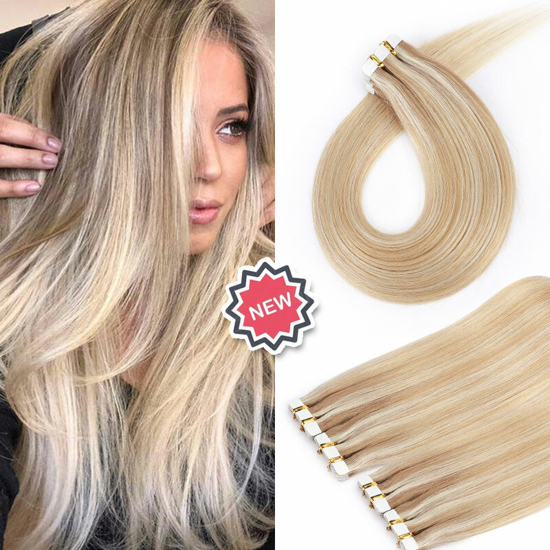 Remy Human Hair Tape-In Extensions - Highlight Ombre 100G