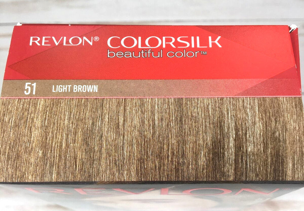 Revlon Colorsilk Light Brown Hair Color #51 - Ammonia-Free with Keratin, Pack of 2