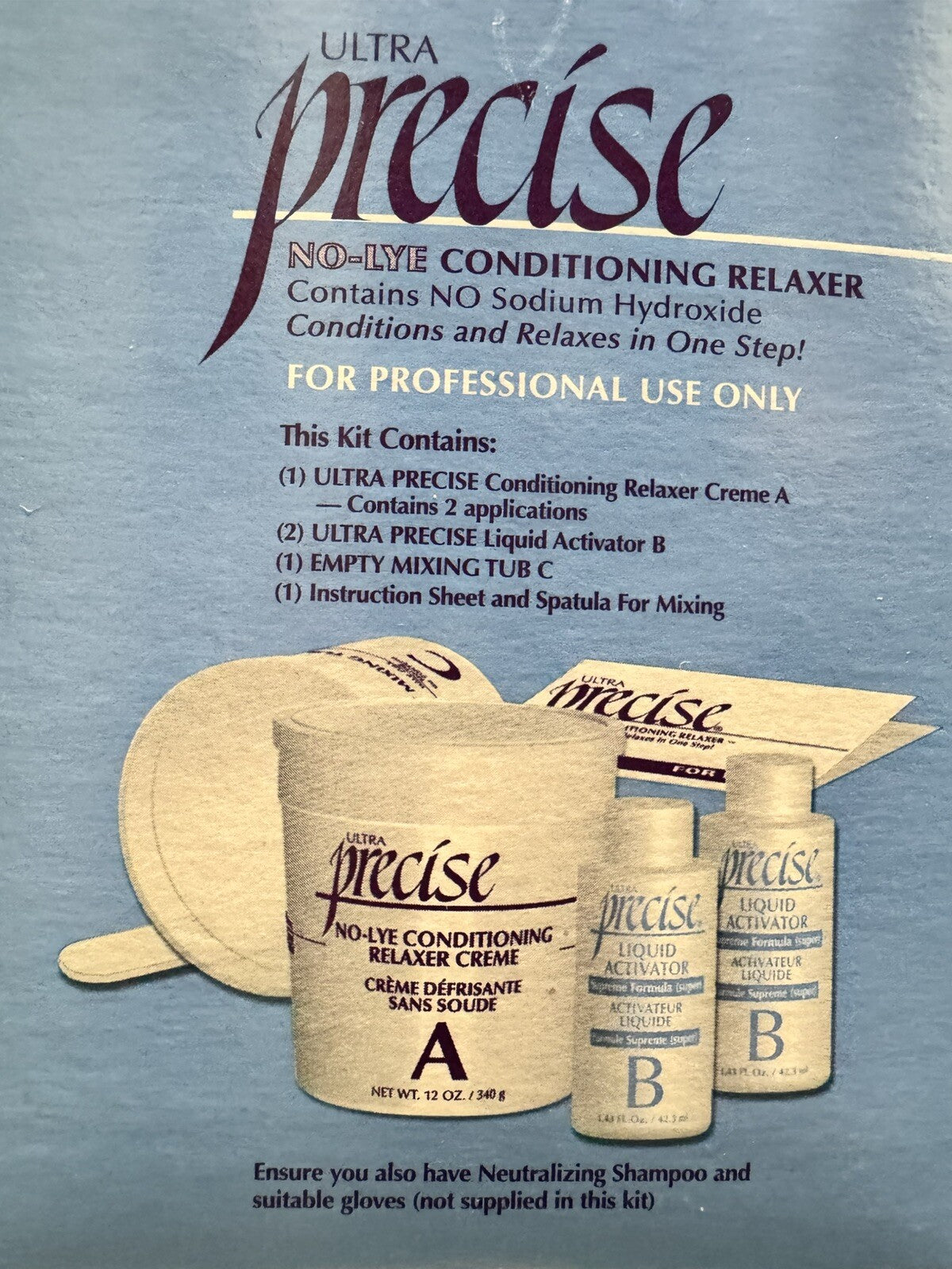 Ultra Precise No-Lye Hair Relaxer Kit Twin-Pack for Coarse Resistant Hair